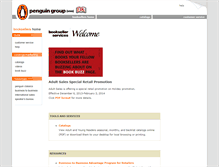 Tablet Screenshot of booksellers.penguin.com